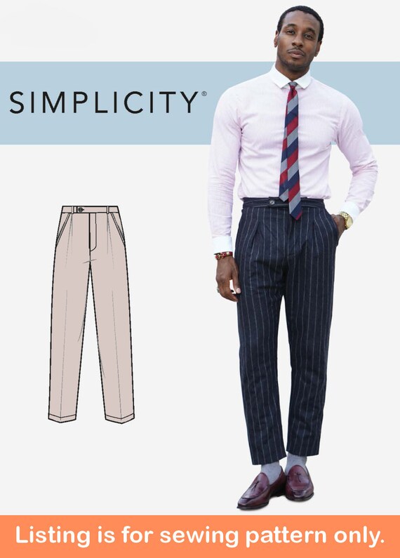 PANTS SEWING PATTERN | Sew Mens Clothes Clothing | Formal Dress Trousers  Suit Slacks | Size 34 36 38 40 42 44 46 48 50 52 Plus Pockets 10440 - Etsy