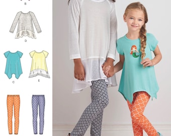 Simplicity Pattern 8566 childs girls tunics leggings —  -  Sewing Supplies