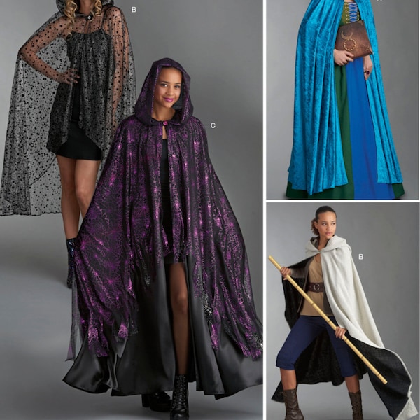 CAPE SEWING PATTERN | Sew Womens Halloween Outfit | Costume Cloak Hood Medieval Renaissance Cosplay Witch Jedi | Size Fits Most Plus | 10318