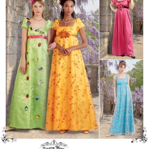COSTUME SEWING PATTERN | Sew Women Halloween Regency Era Dress Gown | Size 10 12 14 16 18 20 22 24 226 28 Plus Jane Austen Bridgerton 11271