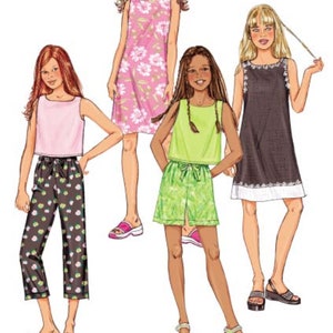 GIRLS SEWING PATTERN | Make Tween Teen Clothes | Older Kids Teenager Clothing | Tank Top Short Pants Dress | Size 7 8 10 12 14 Plus | 3860