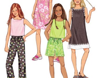Schnittmuster für Mädchen | Machen Sie Tween-Teen-Kleidung | Teenager-Kleidung für ältere Kinder | Tank-Top, kurzes Hosenkleid | Größe 7 8 10 12 14 Plus | 3860