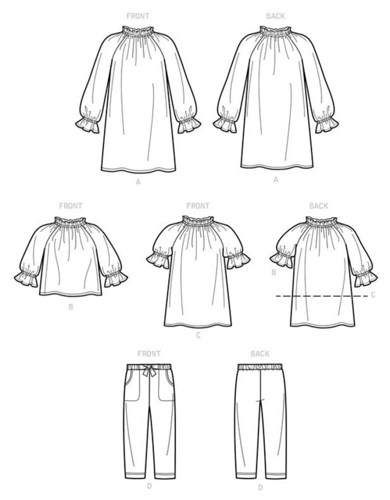 GIRLS SEWING PATTERN Sew Fall Clothes Clothing Dress Shirt Etsy