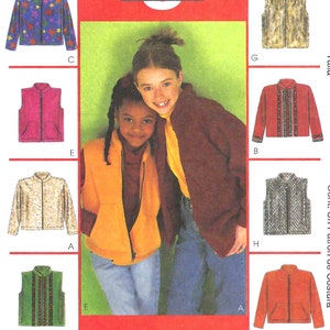 GIRLS SEWING PATTERN | Make Fall Clothes Clothing | Warm Fleece Jacket Vest | Child Size 3 4 5 6 7 8 10 | Winter Outfit | 2918