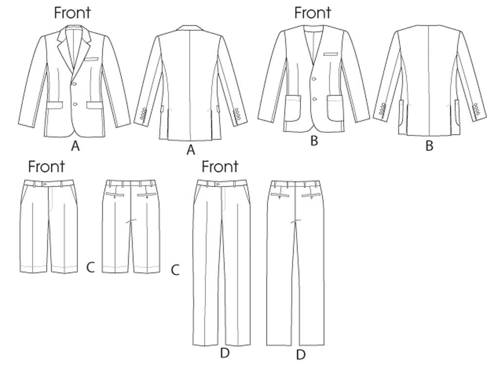 SUIT SEWING PATTERN | Sew Mens Clothes Clothing | Formal Party Dress ...
