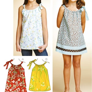 GIRLS SEWING PATTERN | Make Summer Clothes Clothing | Dress Sundress Tank Top Shirt | Child Size 4 5 6 7 8 10 12 14 | Spring Outfit | 3768