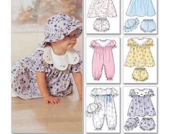 BABY SEWING PATTERN |Make Girls Clothes | Infant Clothing Summer Dress Romper Hat Bloomers |Size s-xl| Vintage Style Outfit For Babies |4110