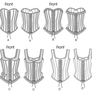 CORSET SEWING PATTERN Sew Womens Clothes Clothing Costume Boned