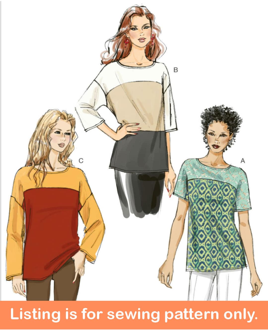 SHIRT SEWING PATTERN | Sew Womens Misses Clothes Clothing | Long Short ...