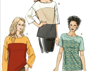 SHIRT SEWING PATTERN | Sew Womens Misses Clothes Clothing | Long Short Sleeves Top | Size 4 6 8 10 12 14 16 18 20 22 24 26 Petite Easy 8877