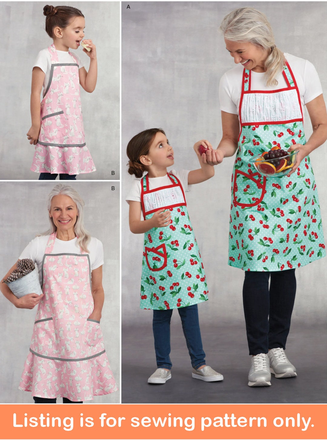 Mommy, Dolly, and Me Aprons by Lilac Lane Patterns — Pattern