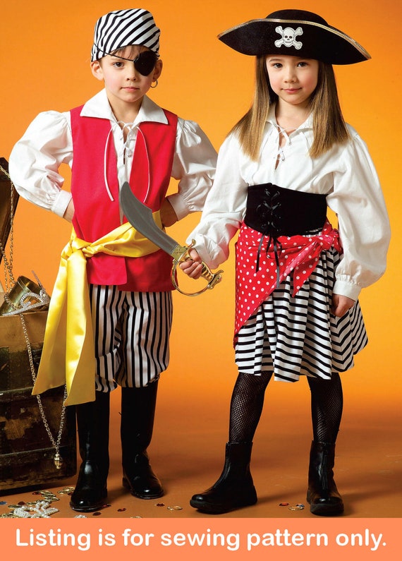 COSTUME SEWING PATTERN Sew Halloween Pirate Outfit Boys Etsy