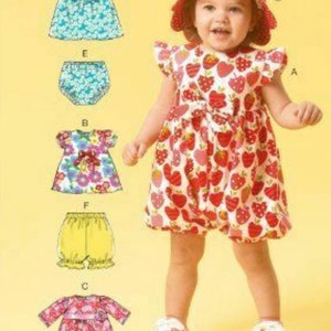 RAGAZZE MODELLO DI CUCITO / Fare vestiti per bambini / Abbigliamento per neonati Cappello abito estivo Bloomers / Taglia neonato - xl / Outfit in stile vintage Bambini /6872