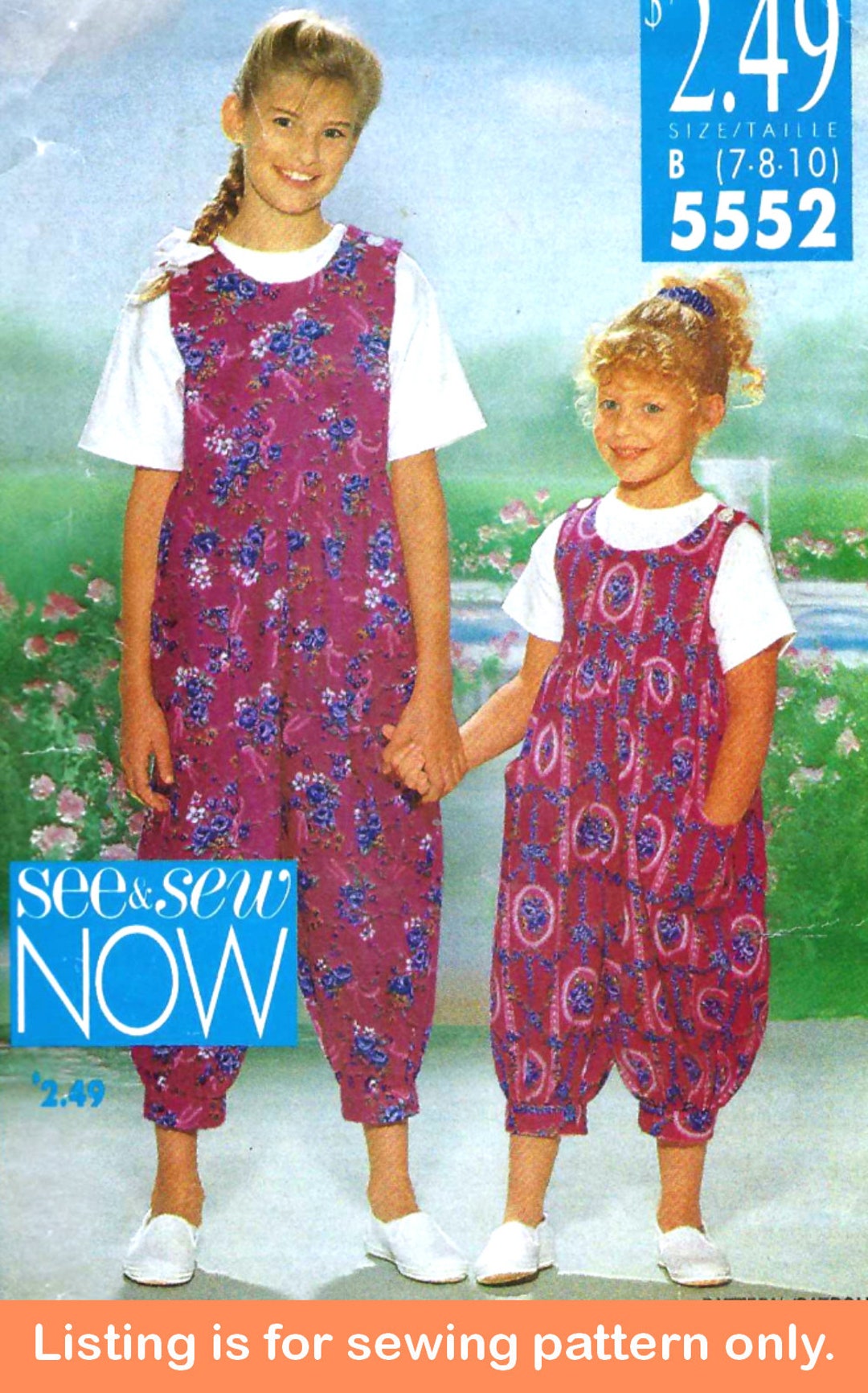 Sale PAJAMAS SEWING PATTERN Sew Girls Clothes Clothing Nightgown Bathrobe  Robe Sleepwear Nightwear Size 2 3 4 5 for Children 7679 -  Canada