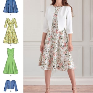 KLÄNNINGSMÖNSTER | Sy Damkläder | Formell jacka/kofta | Storlek 6 8 10 12 14 16 18 20 22 24 Plus | Vintagestil 60-tals 9473