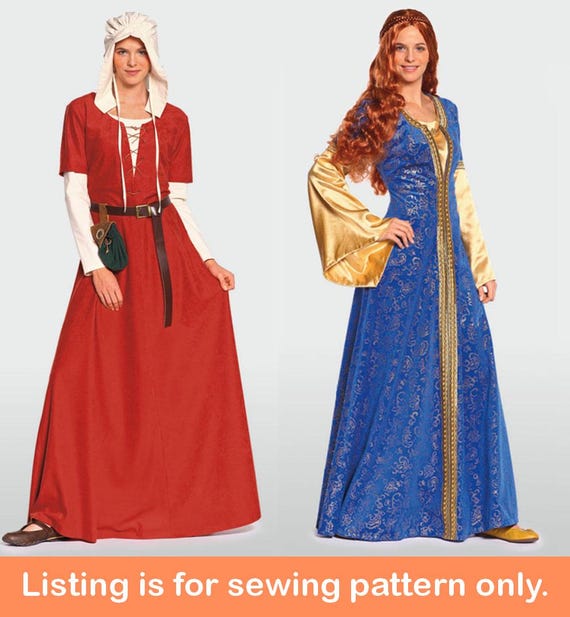 COSTUME SEWING PATTERN Sew Women Halloween Carnival Medieval