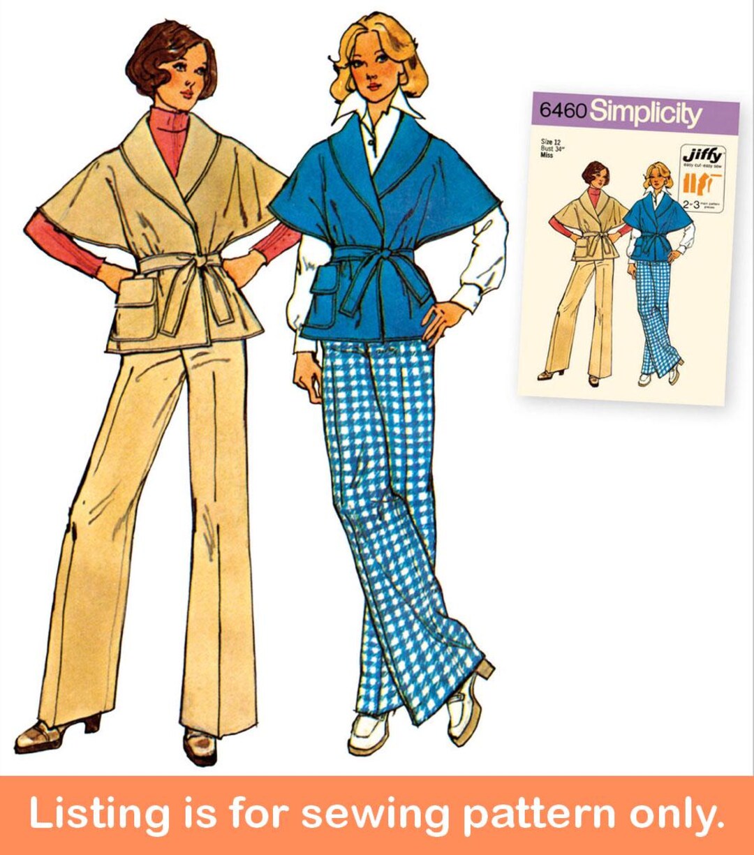 70s SEWING PATTERN | Sew Womens Clothes Clothing | Retro 1970s Top ...
