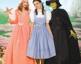 COSTUME SEWING PATTERN | Sew Women Halloween Outfit | Wizard of Oz Dorothy Dress Glinda Wicked Witch Size 6 8 10 12 14 16 18 20 22 Plus 4136