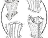 CORSET STAYS Sewing PATTERN | Sew Women Bodice Underwear | Size 6 8 10 12 14 16 18 20 22 Plus | Medieval Renaissance Colonial Victorian 4254