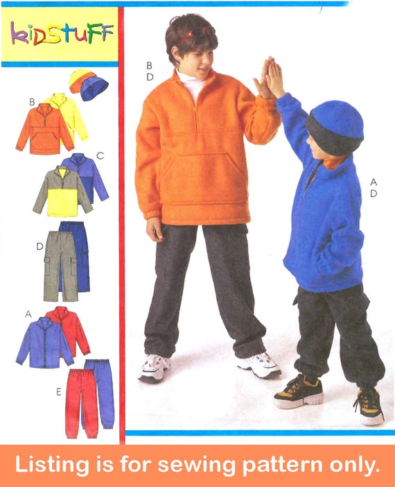 JONGENS NAAIPATROON Maak Kinderkleding Kleding Jas Overhemd Cargo Broek Hoed Sweatshirt Maat 3 4 7 8 10 12 14 16 Herfstoutfit 4234