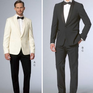 SUIT SEWING PATTERN | Sew Mens Clothes Clothing | Formal Party Dress Pants Jacket Blazer Tux Tuxedo | Size 34 36 38 40 42 44 46 Plus | 9097