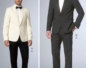SUIT SEWING PATTERN | Sew Mens Clothes Clothing | Formal Party Dress Pants Jacket Blazer Tux Tuxedo | Size 34 36 38 40 42 44 46 Plus | 9097