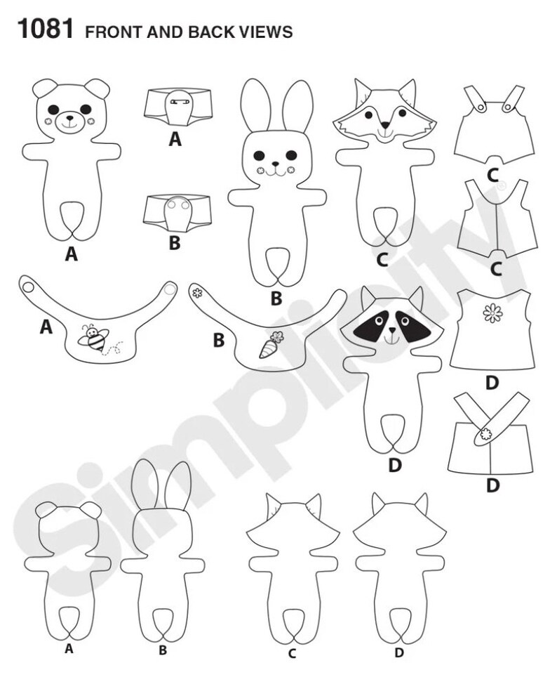 Stuffed TOY SEWING PATTERN Make Soft Animals & Removable Etsy