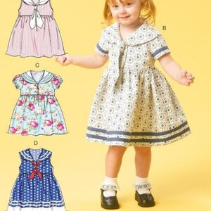 DRESS SEWING PATTERN | Make Girls Clothes | Little Kids Toddler Childs Clothing | 50s Sailor Dress | Vintage Style Outfit For Children |6913