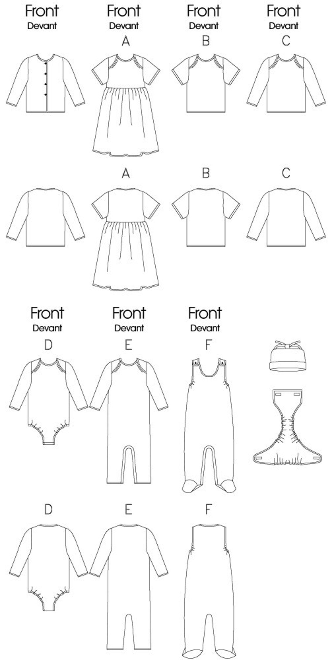 LAYETTE SEWING PATTERN Make Baby Girls Boys Clothes Infant Etsy