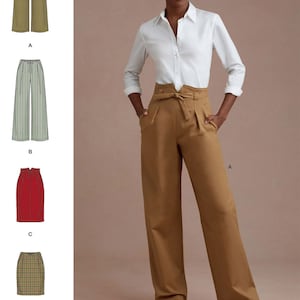 PATROL DE COUTURE FEMME | Coudre des vêtements d'automne | Pantalon paper bag Minijupe crayon-culotte | Taille 4 6 8 10 12 14 16 18 20 Plus Facile 8956