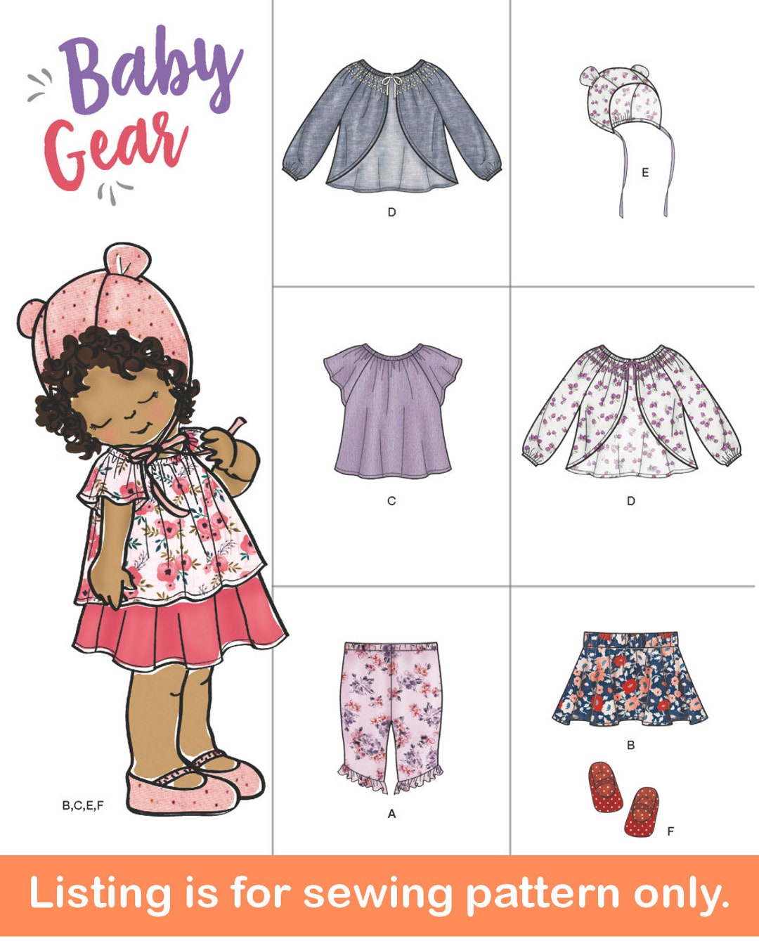 GIRLS SEWING PATTERN Make Baby Clothes Infant Clothing Etsy