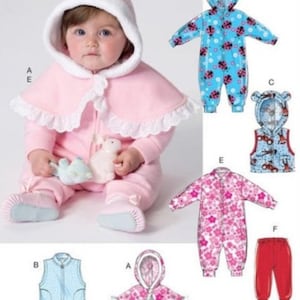 MODELLO DI CUCITO INVERNALE / Crea vestiti per neonati / Abbigliamento per neonati, cappotto, mantello, gilet, felpa con cappuccio, pantaloni / Taglia neonato - xl / Vestito per neonati / 6372