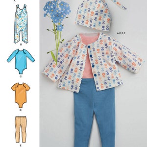 MODELLO DA CUCIRE LAYETTE / Cucire vestiti per bambina o neonato / tuta tutina pantaloni cardigan giacca / taglia prematura 3 6 9 12 15 18 mesi 9390