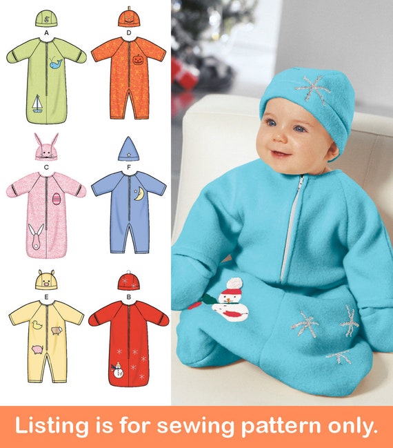Sale SLEEPER SEWING PATTERN Sew Baby Clothes Infant Clothing