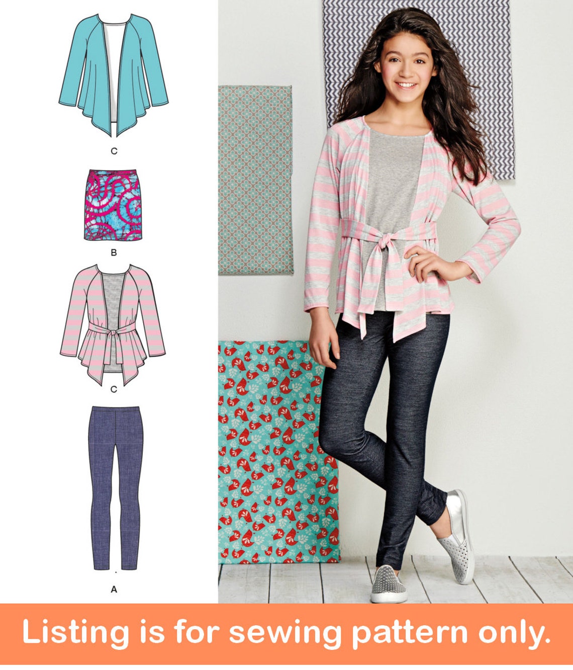 GIRLS SEWING PATTERN make Tween Teen Clothes Older Kids Etsy