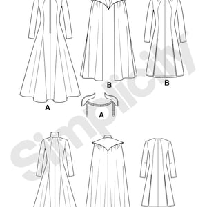 COSTUME SEWING PATTERN Sew Women Halloween Carnival Outfit Medieval Princess Queen Ranger Archer Size 6 8 10 12 14 16 18 20 22 Plus 8768 image 2