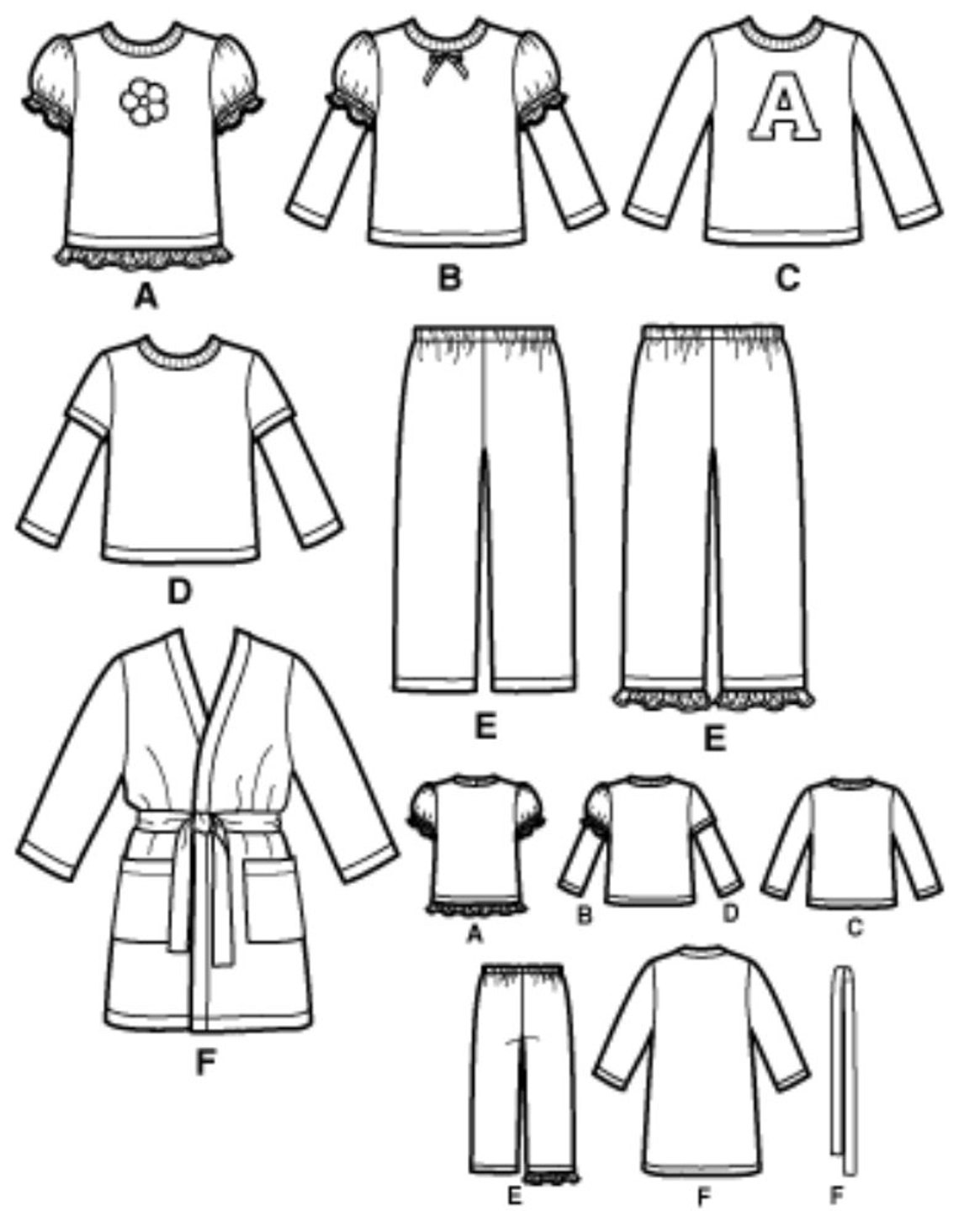PAJAMAS SEWING PATTERN Make Toddler Boys Girls Sleepwear Etsy