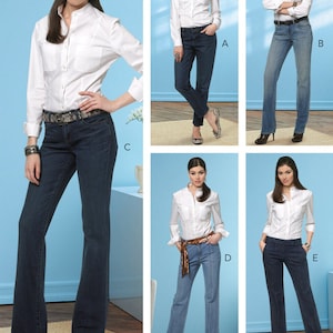 COUTURE JEANS | Sew Vêtements Femme | Pantalon droit évasé à jambe évasée | Taille 6 8 10 12 14 16 18 20 22 Plus | 6800