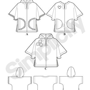 PONCHO SEWING PATTERN Make Girls Clothes Kids Clothing - Etsy