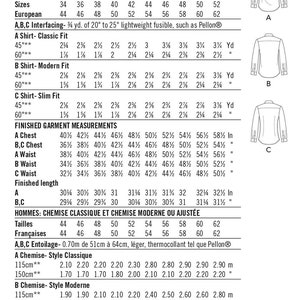 SHIRT SEWING PATTERN Sew Mens Clothes Clothing Button Down up Casual ...