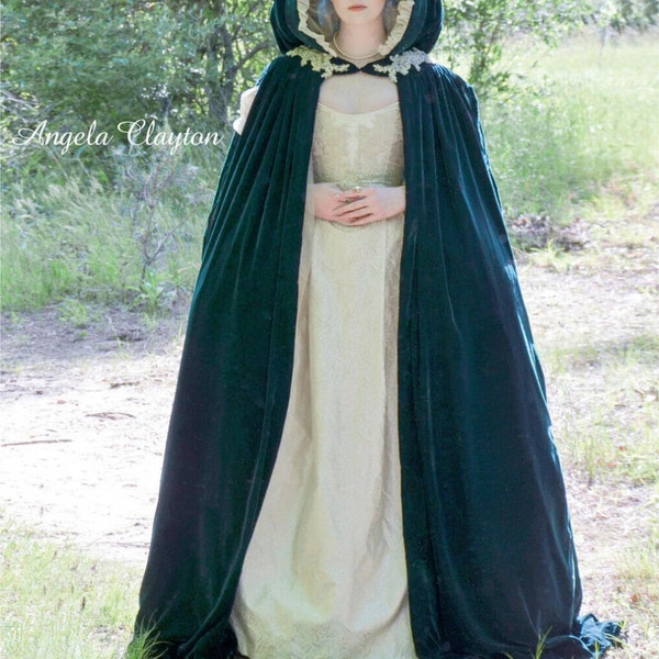 COSTUME SEWING PATTERN | Sew Women Halloween Outfit | Cape Cloak Hood Medieval Renaissance Regency Size 4 6 8 10 12 14 16 18 20 22 Plus 7886