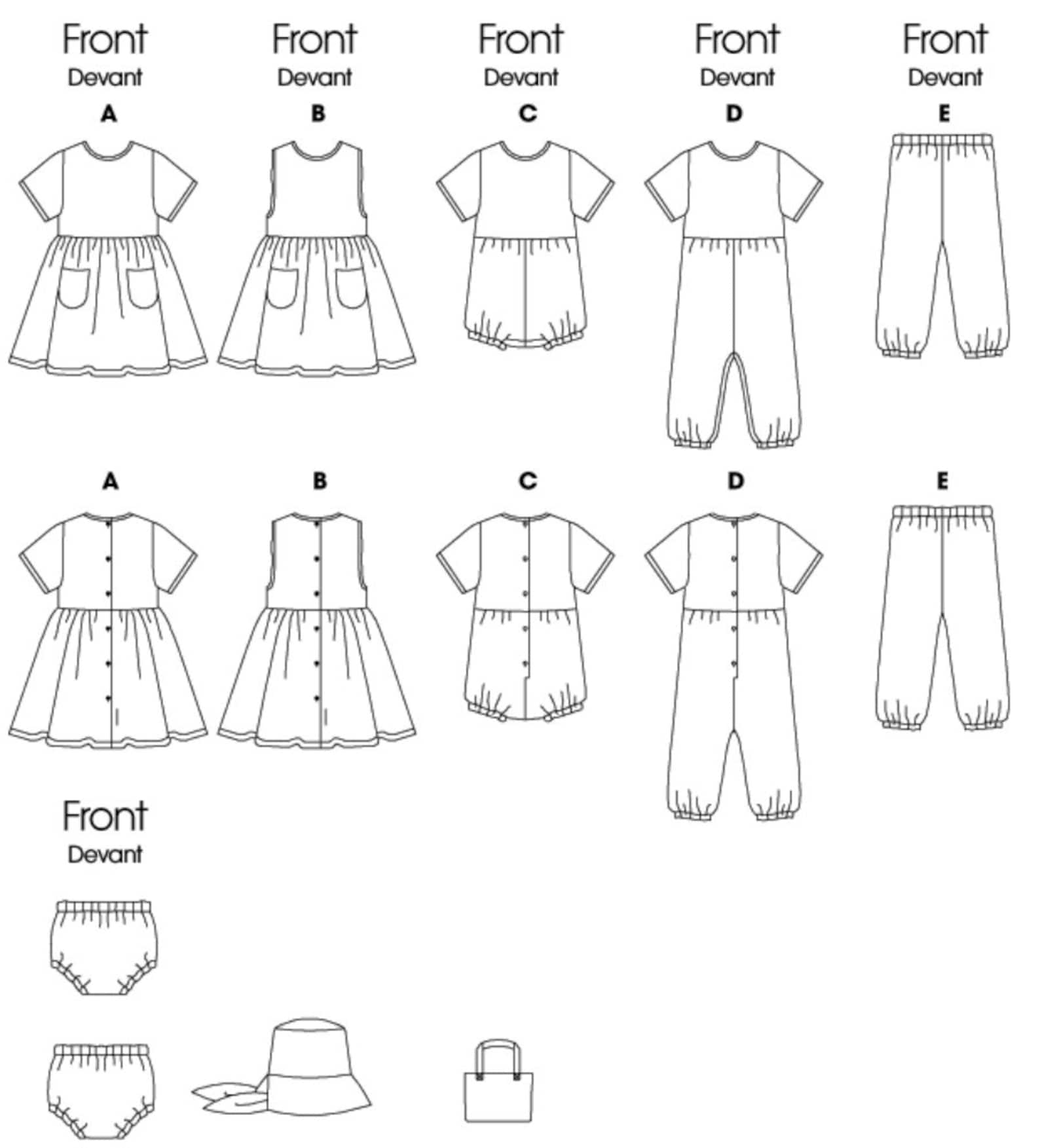 LAYETTE SEWING PATTERN Sew Baby Girls Clothes Infant - Etsy