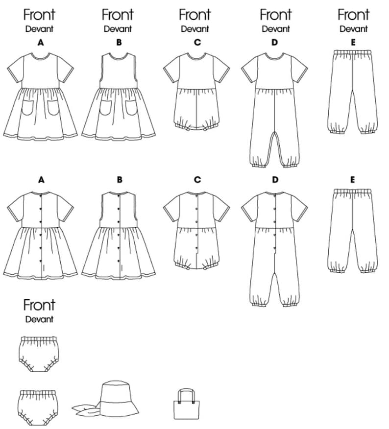 LAYETTE SEWING PATTERN Sew Baby Girls Clothes Infant - Etsy