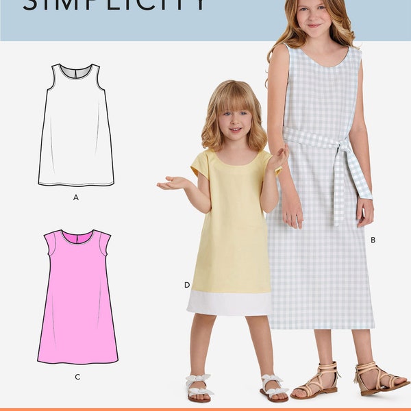 DRESS SEWING PATTERN | Sew Girl Clothes Clothing | Sleeveless Sundress Long Short Easy Simple | Size 3 4 5 6 7 8 10 12 14 Spring Summer 9120