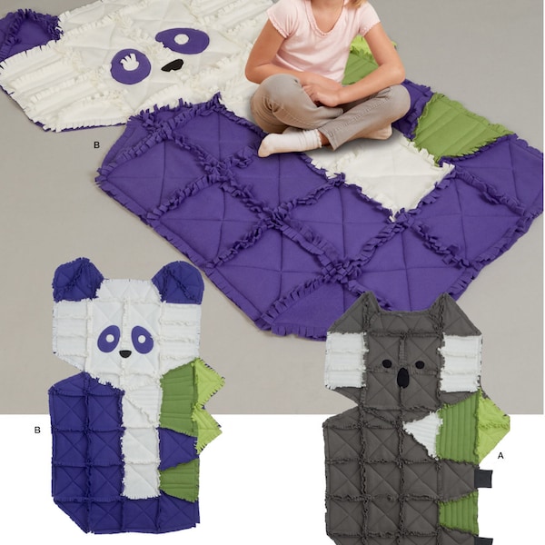 RAG QUILT Sewing PATTERN | Sew Kids Baby Blanket | Animal Panda Koala Bear | Homemade Handmade Gift Idea | Boys Girls Easy Quilting | 11192