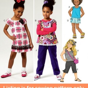 Sale!!! GIRLS SEWING PATTERN | Sew School Clothes Clothing Dress Pants Shorts Tank Top | Child Size 2 3 4 5 6 7 8 | Outfit For Children 5776