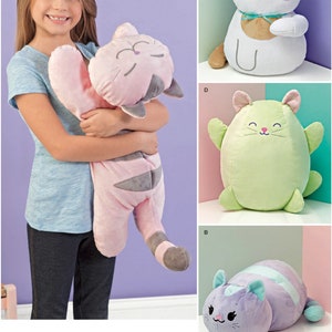 STUFFED TOY Sewing PATTERN | Make Kids Cloth Soft Cat Kitten | Cute Kawaii Stuffed Animal Girls Boys l Homemade Handmade Gift Idea | 8403