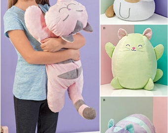 STUFFED TOY Sewing PATTERN | Make Kids Cloth Soft Cat Kitten | Cute Kawaii Stuffed Animal Girls Boys l Homemade Handmade Gift Idea | 8403