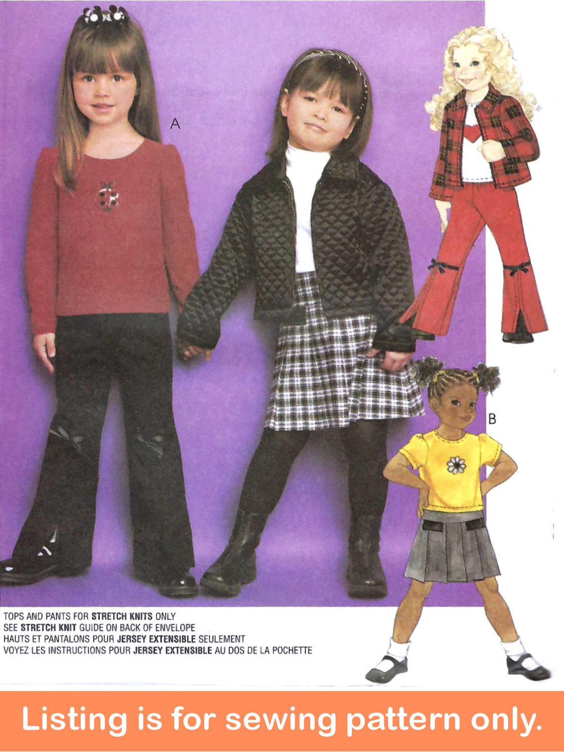 GIRLS SEWING PATTERN | Sew Fall Clothes Clothing | Jacket Shirt Flared ...
