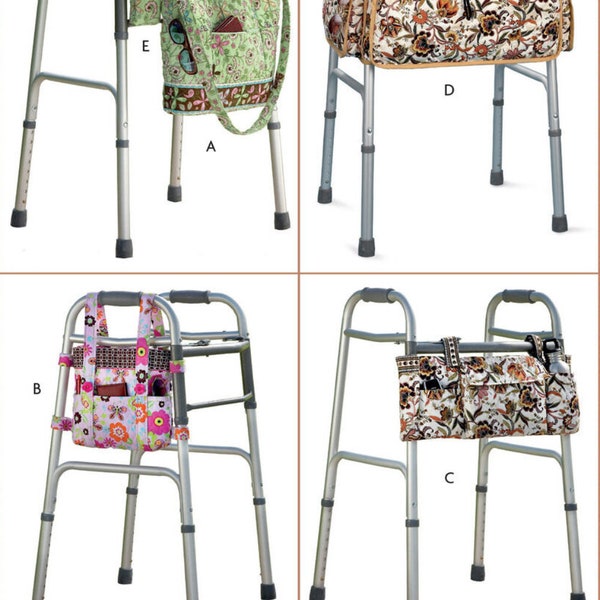 WALKER ACCESSORIES Sewing PATTERN | Sew Scooter Rollator Bag Organizer Carrier Tote | Portable Storage | Homemade Handmade Gift Idea | 9400